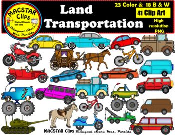 Land Transportation PNG Black And White - Land Transportation Cl