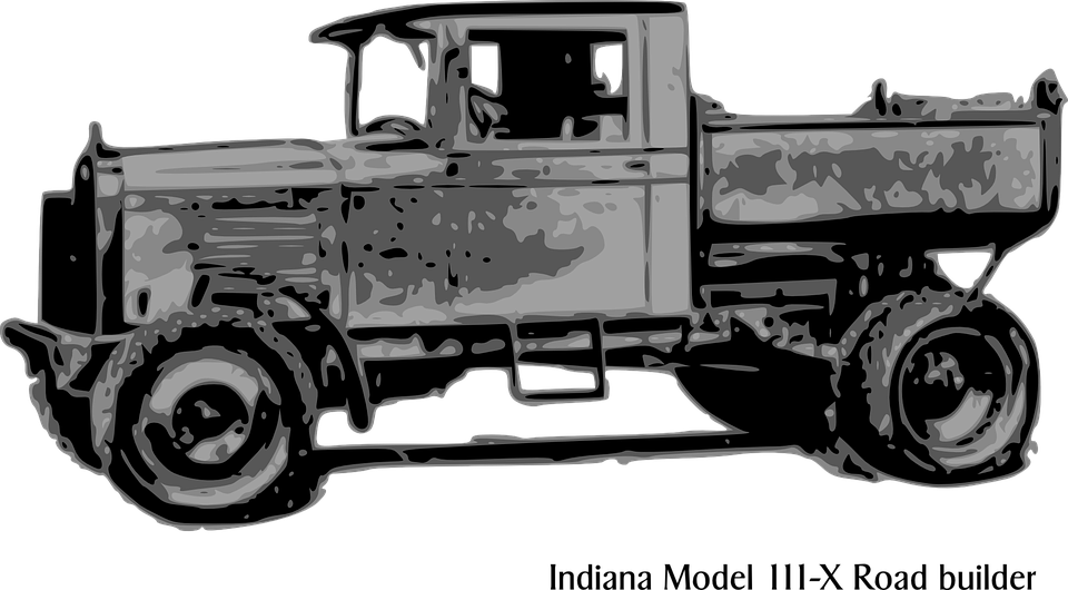 T Model Truck Transportation Old Road Vehicles - Land Transportation Black And White, Transparent background PNG HD thumbnail