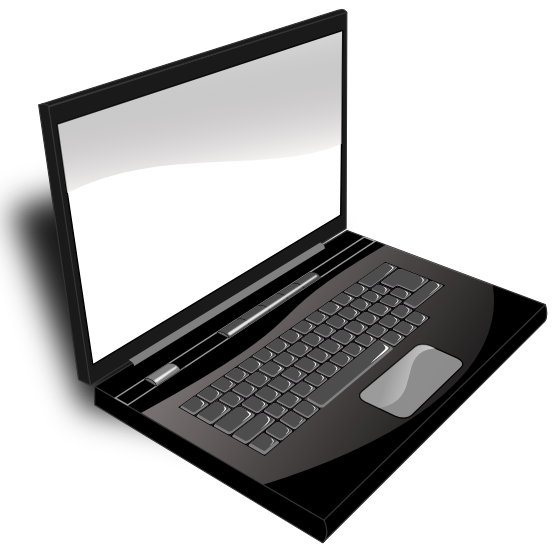Laptop Clipart Black And White - Laptop Black And White, Transparent background PNG HD thumbnail