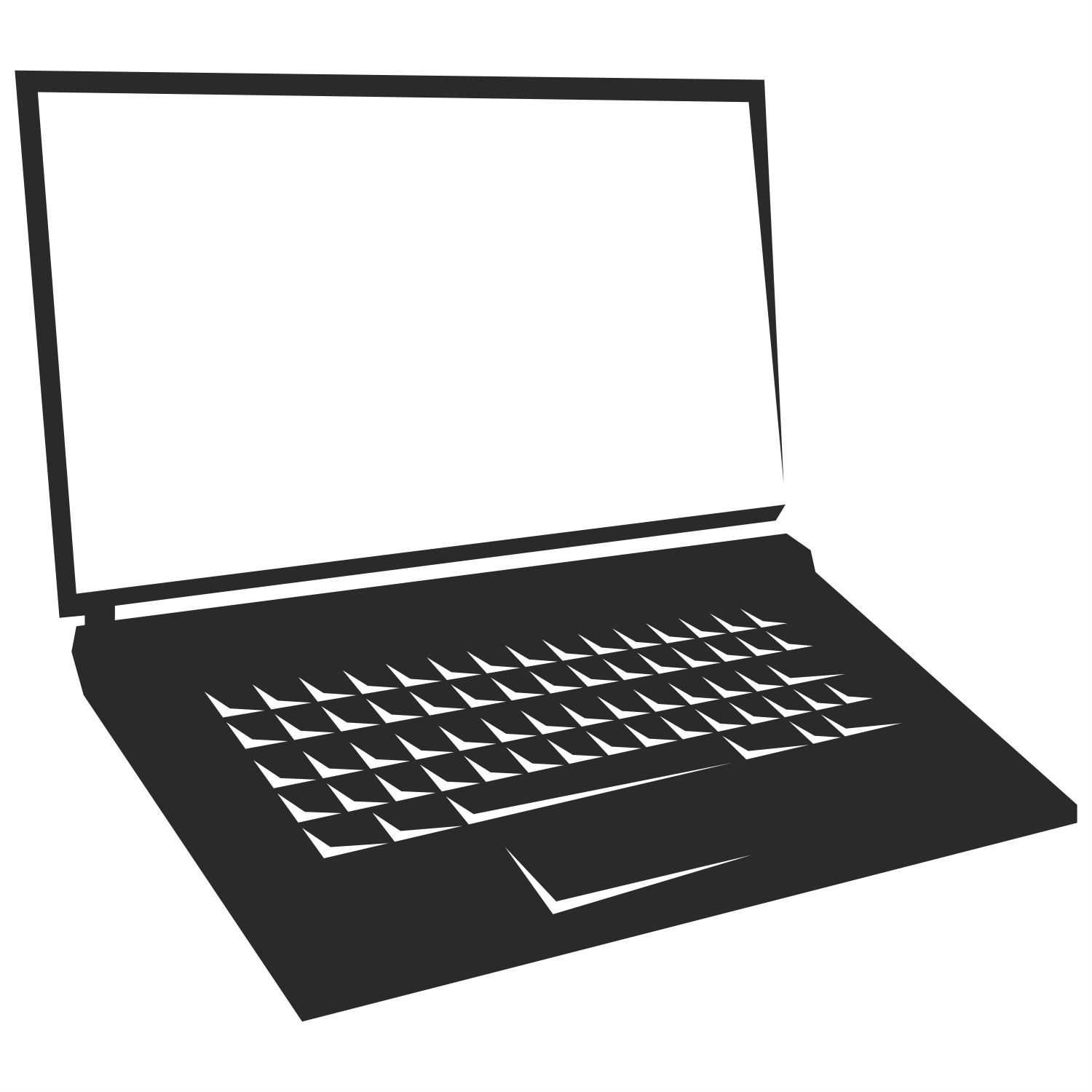 Laptop Clipart Clipart Free Download 4 - Laptop Black And White, Transparent background PNG HD thumbnail