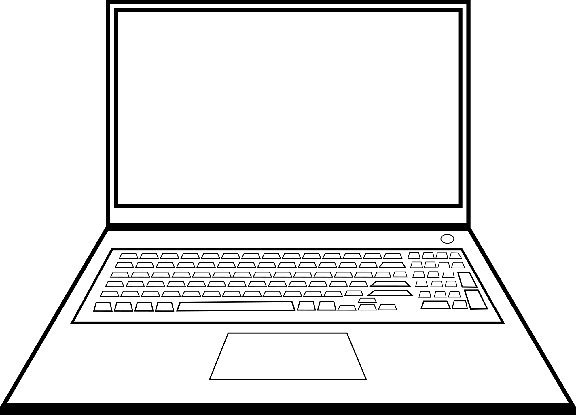 Open Hdpng.com  - Laptop Black And White, Transparent background PNG HD thumbnail