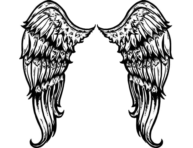 Large Tribal Angel Wings Angel Wings Png Tumblr - Wings Tattoos, Transparent background PNG HD thumbnail