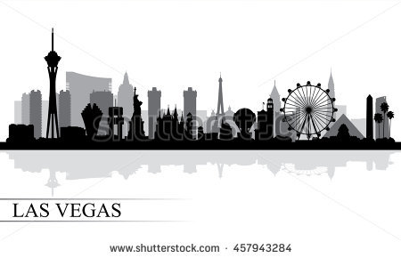 Las Vegas City Skyline Silhouette Background, Vector Illustration - Las Vegas Skyline Vector, Transparent background PNG HD thumbnail