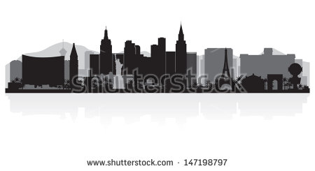 Las Vegas Usa City Skyline Silhouette Vector Illustration - Las Vegas Skyline Vector, Transparent background PNG HD thumbnail