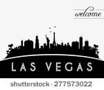 . Hdpng.com Las Vegas Usa Skyline Silhouette, Black And White Design, Vector Illustration Hdpng.com  - Las Vegas Skyline Vector, Transparent background PNG HD thumbnail
