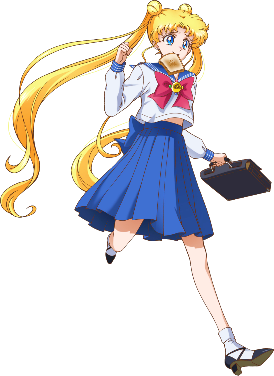 Usagi Tsukino Late For School Smc.png - Late To School, Transparent background PNG HD thumbnail