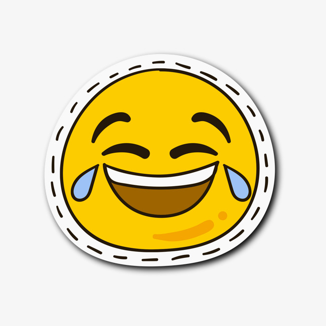 Yellow Round Smile Cry Expression, Yellow, Circular, Laugh And Cry Free Png And Vector - Laugh And Cry, Transparent background PNG HD thumbnail