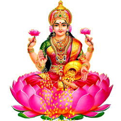 Mother Lakshmi - Laxmi, Transparent background PNG HD thumbnail