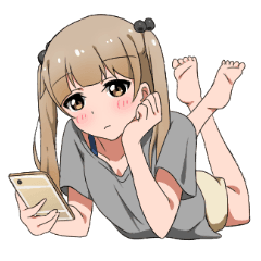 Lazy Pigtails Girl - Lazy Girl, Transparent background PNG HD thumbnail