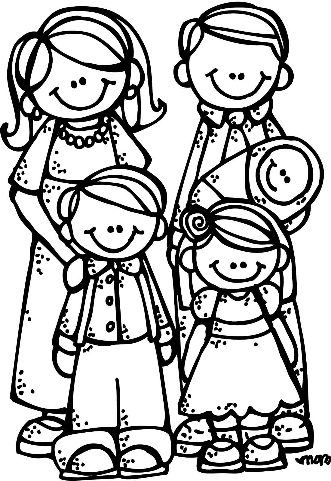 Lds Family Clipart Black And White   Clipartxtras Throughout Lds Family Clipart Black And White 13021 - Lds Family, Transparent background PNG HD thumbnail