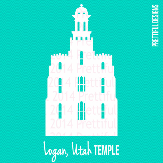 Logan Utah Temple Silhouette Lds Mormon Clip Art Png Eps Svg Vector - Lds Temple, Transparent background PNG HD thumbnail
