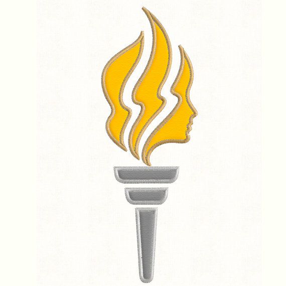Applique Embroidery Design, Lds Young Women Torch, Digital Instant Download File. - Lds Young Women, Transparent background PNG HD thumbnail