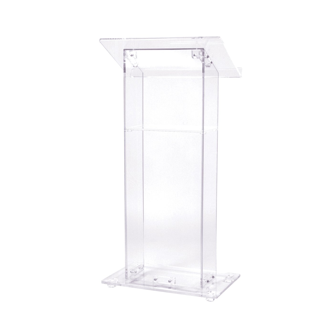 Oklahoma Sound 401S Clear Acrylic Lectern With Shelf - Lectern, Transparent background PNG HD thumbnail