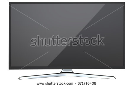 Frontal View Of Television Tv Or Computer Pc Monitor Display Led Or Lcd, Isolated On - Led Black And White, Transparent background PNG HD thumbnail