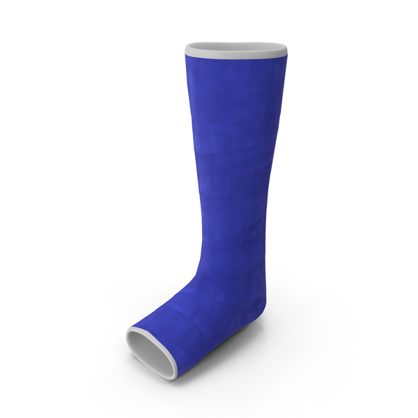 Blue Fiberglass Leg Cast - Leg Cast, Transparent background PNG HD thumbnail
