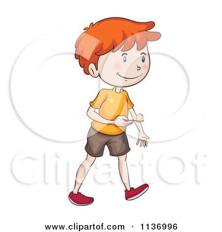 Cartoon Of A Boy Competing In An Egg And Spoon Race 3   Royalty Free Vector Clipart By Graphics Rf - Lemon And Spoon Race, Transparent background PNG HD thumbnail