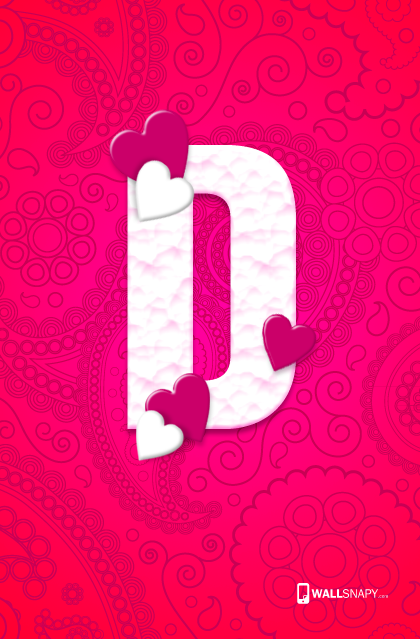 D Letter Hearten Design Hd Wallpaper - Letter D, Transparent background PNG HD thumbnail