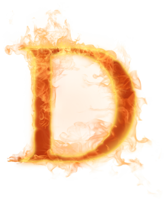fire letter D,uppercase. - HD