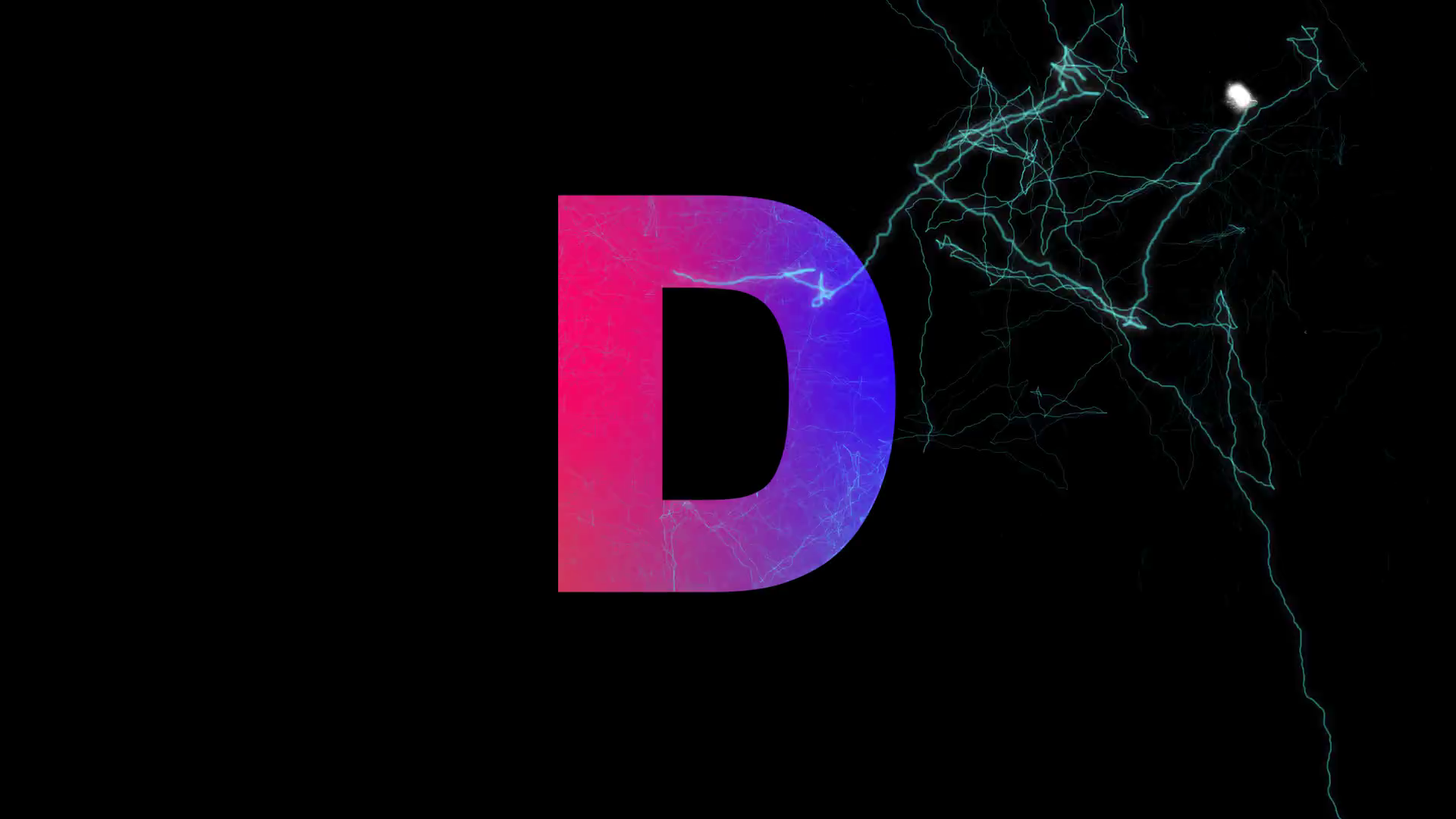 Latin Letter D Multi Colored Appear Then Disappear Under The Lightning Strikes Changing Color. Alpha Channel Premultiplied   Matted With Color Black Stock Hdpng.com  - Letter D, Transparent background PNG HD thumbnail