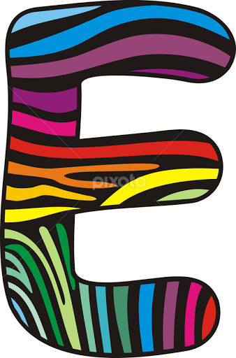 Background Skin Zebra Shaped Letter E On A White Background By Vladimir Ceresnak   Typography Single - Letter E, Transparent background PNG HD thumbnail