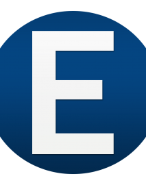 Blue White Letter E Logo Design Png - Letter E, Transparent background PNG HD thumbnail