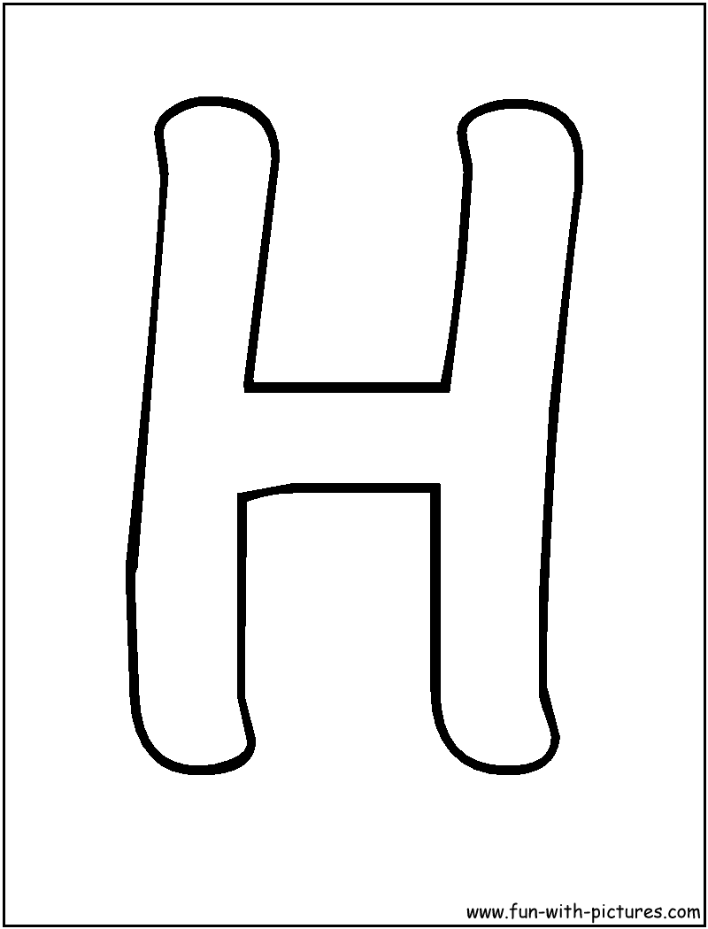 Letter H and Heron (backgroun