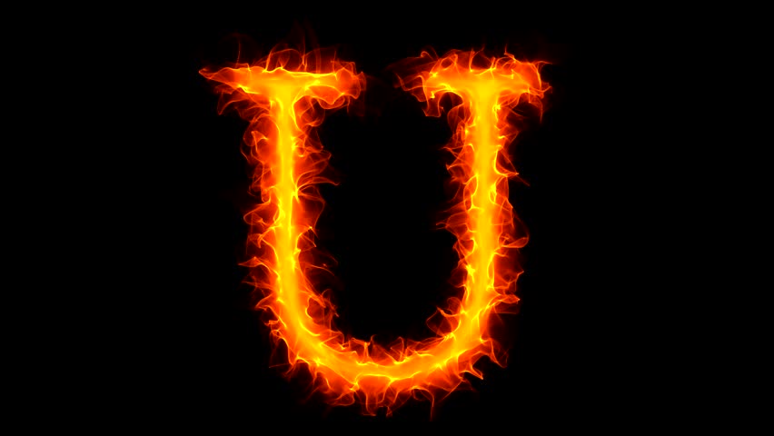 Letter U On Fire   Hd Stock Video Clip - Letter H, Transparent background PNG HD thumbnail