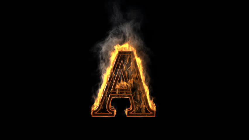 Burning Figure Rendered In Png With Alpha Channel   Hd Stock Video Clip - Letter I, Transparent background PNG HD thumbnail