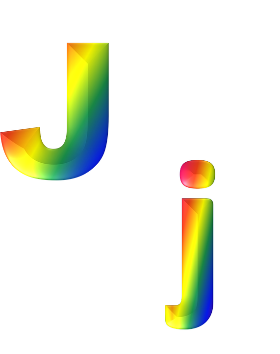 Letter, J, 3D, Abc, Alphabet, Rainbow, Gradient, Bright - Letter J, Transparent background PNG HD thumbnail