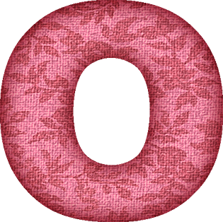 Presentation Alphabet Set: Pink Flower Fabric Letter O - Letter O, Transparent background PNG HD thumbnail
