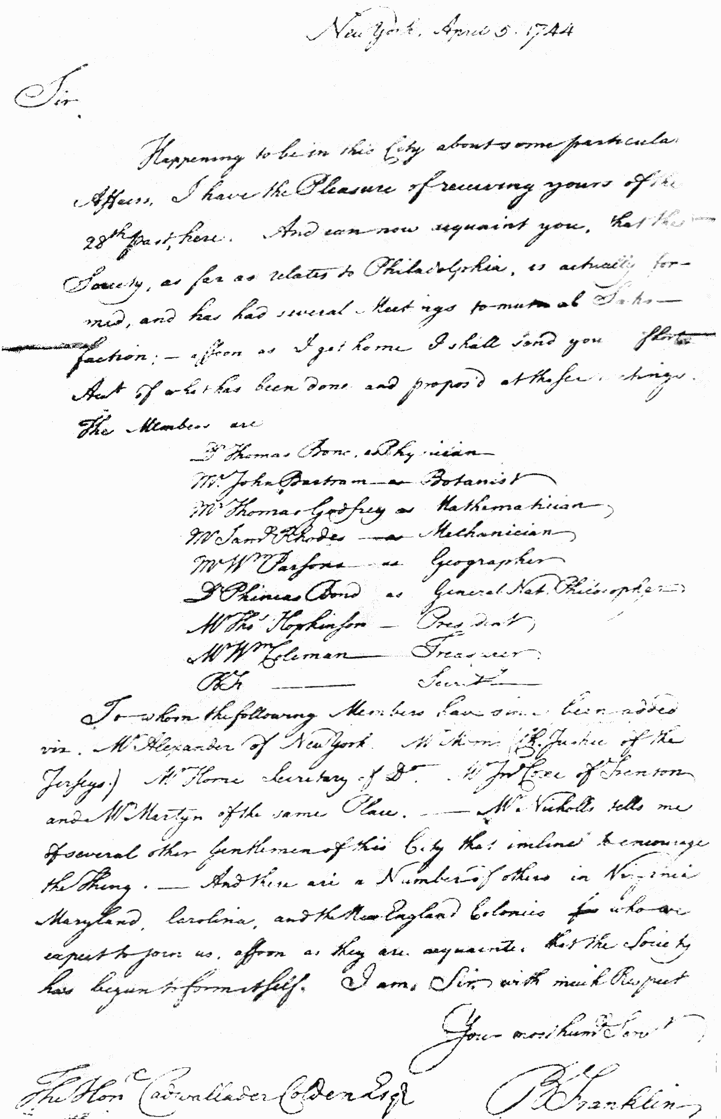 File:psm V60 D444 Benjamin Franklin Letter On The Philosophical Society.png - Letter, Transparent background PNG HD thumbnail