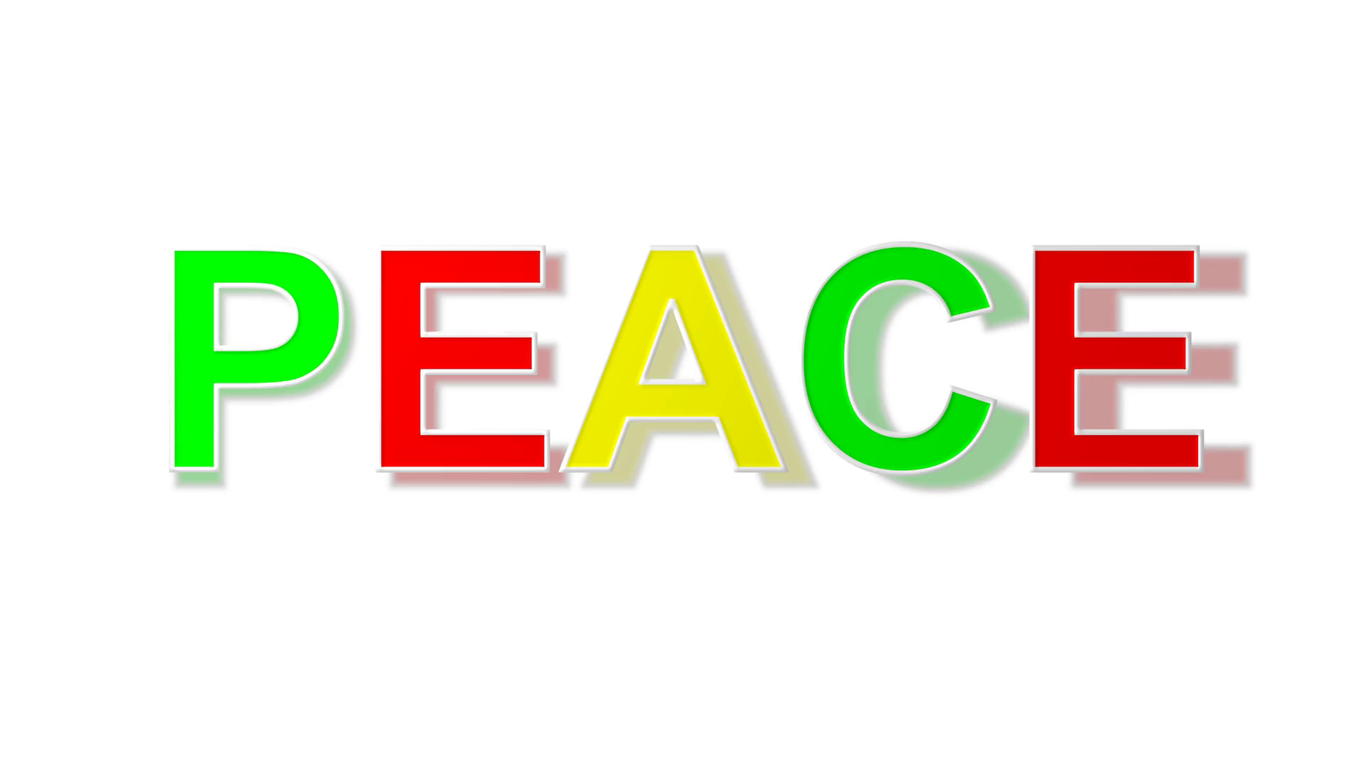 Glass Letters Peace One By One Changed Color (Red, Yellow, Green). With A Color Shade. Transparent Alpha Channel Stock Video Footage   Videoblocks - Letters, Transparent background PNG HD thumbnail