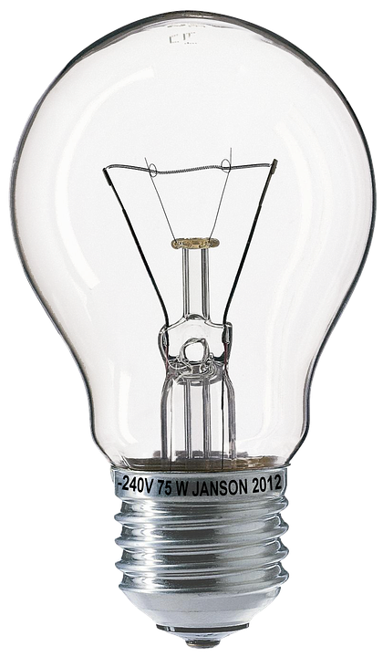 Light Bulb, Bulbs, Fragile, 75W, Glow Wire, Glass - Light Bulb, Transparent background PNG HD thumbnail