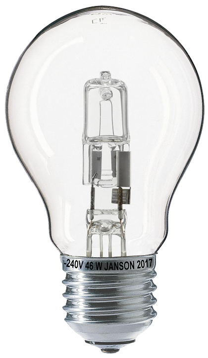 Light Bulb, Halogen, Halogen Lamp, Bulbs, Isolated - Light Bulb, Transparent background PNG HD thumbnail