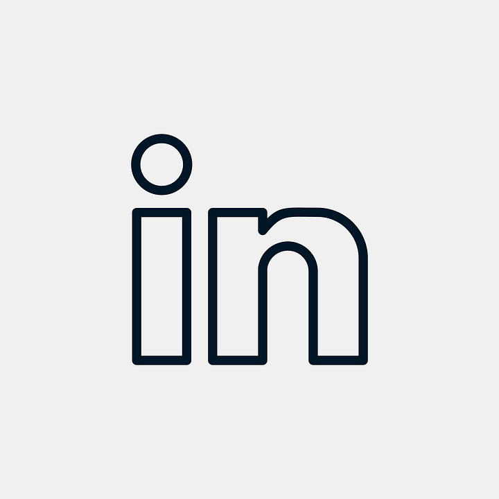 Dim gray linkedin icon