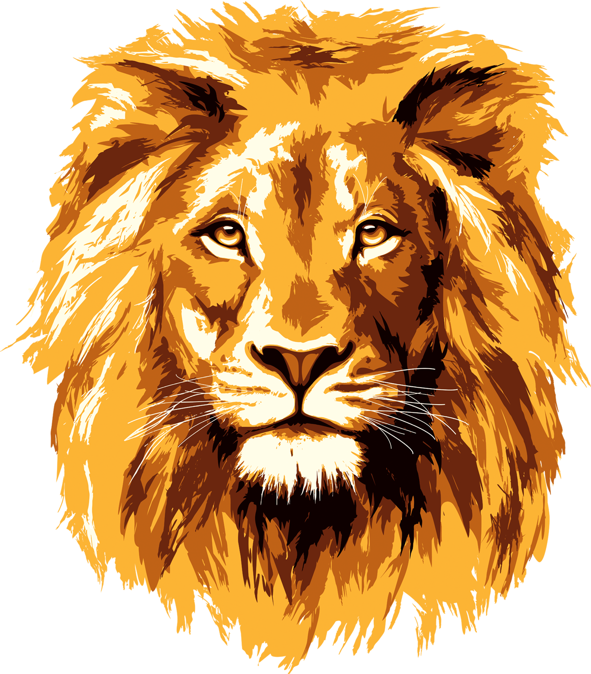 Golden Lion Face Vector, Image Size: 1200 X 1368, Image Size : 1522 Kb - Lion And Den, Transparent background PNG HD thumbnail