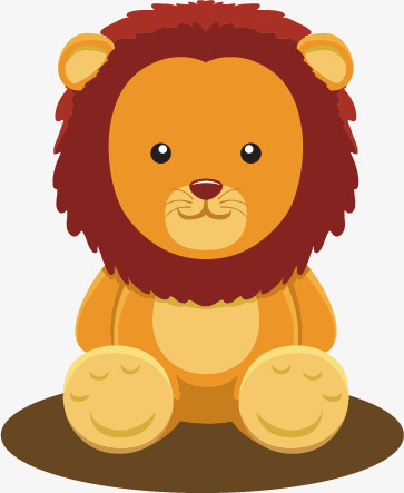 Assis, Le Lion, Le Lion, Jaune, Petit Lion Png Et Vecteur - Lion Assis, Transparent background PNG HD thumbnail