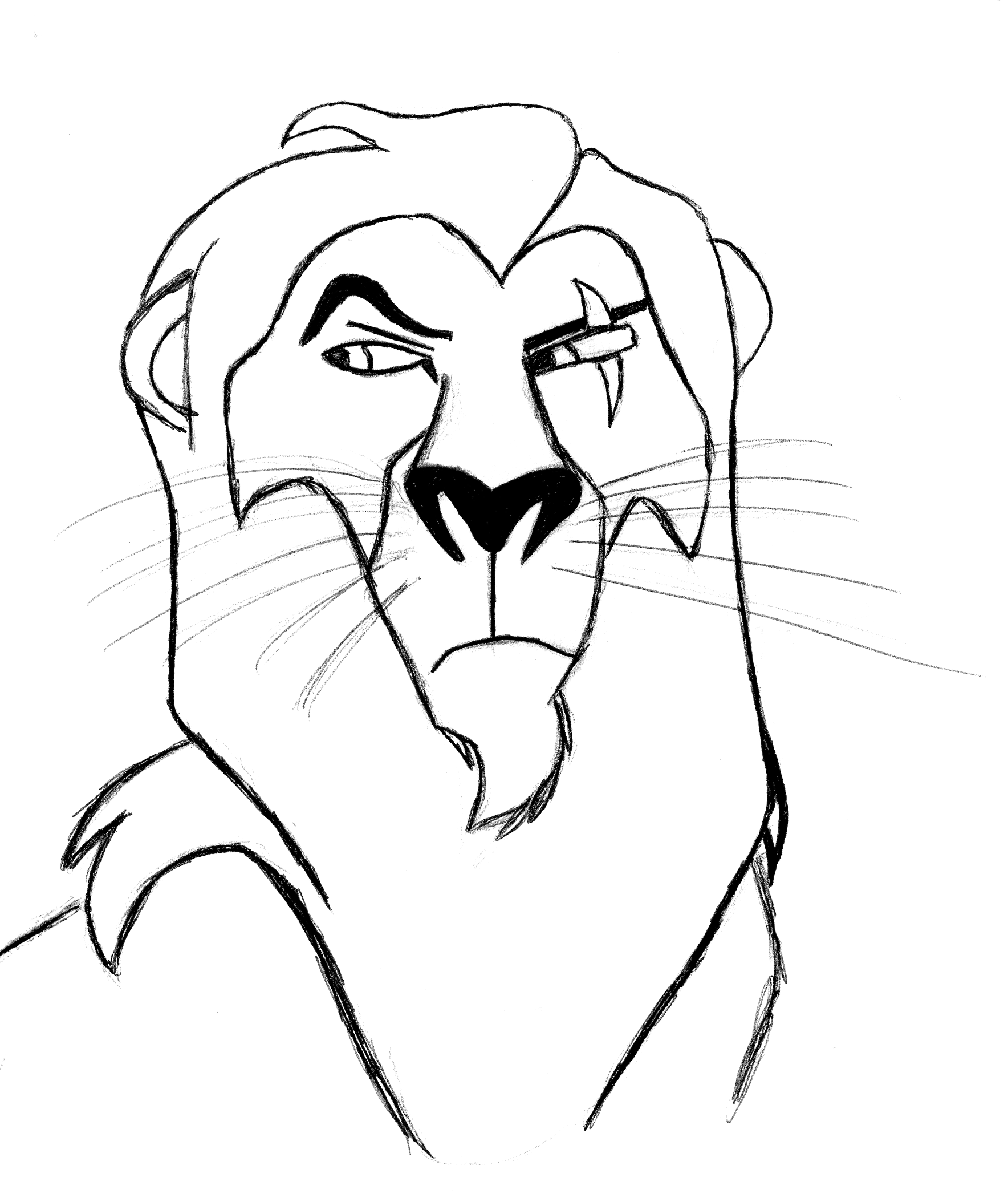 1768X2107 Scar From The Lion King By Grindzewall On Deviantart - Lion King Black And White, Transparent background PNG HD thumbnail