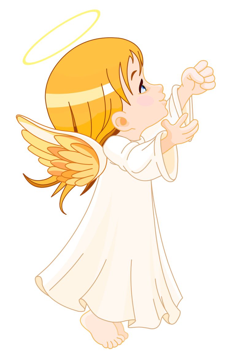 Cute Little Angels Clipart - Little Angel, Transparent background PNG HD thumbnail