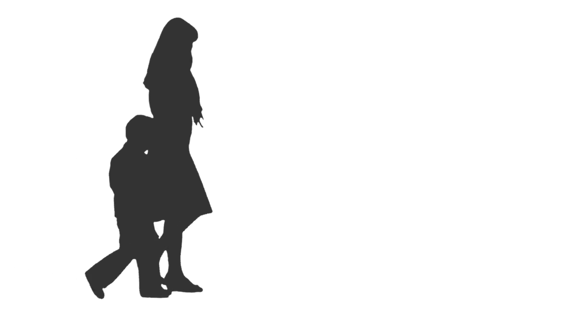 Silhouette Of A Woman Walking With A Little Boy, Side View. Full Hd Footage With Alpha Channel Stock Video Footage   Videoblocks - Little Boy, Transparent background PNG HD thumbnail