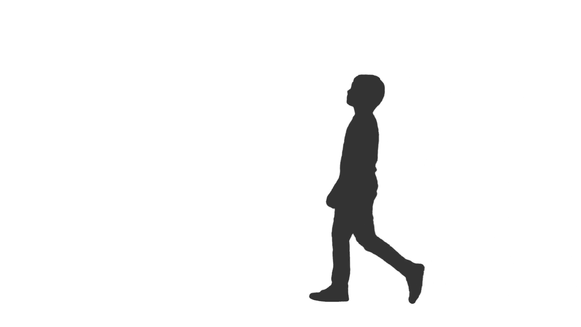Silhouette Of Little Boy Walking Around U0026 Watching Something, Full Hd Footage With Alpha Channel Stock Video Footage   Videoblocks - Little Boy, Transparent background PNG HD thumbnail