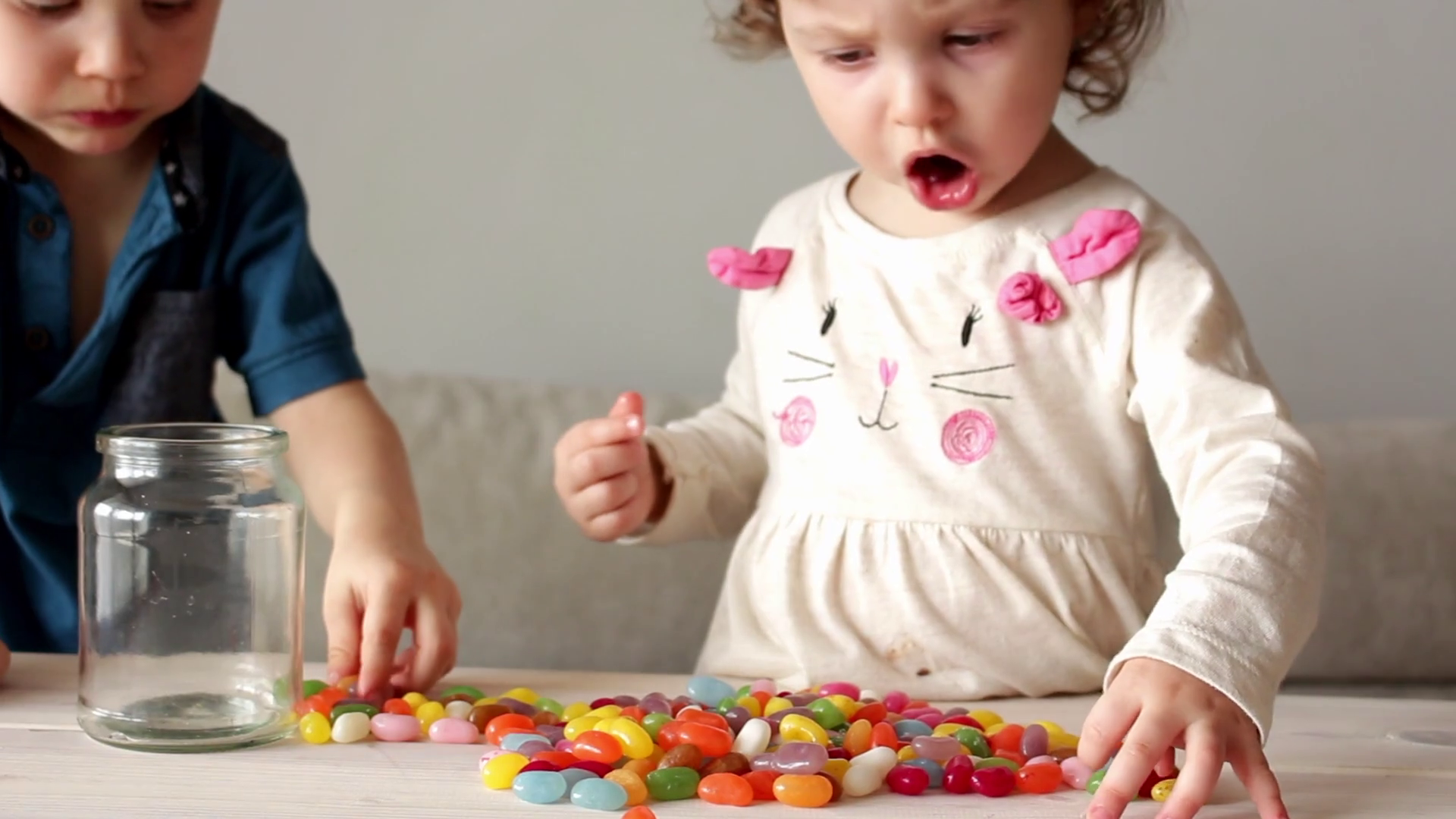 Cute Little Children Eating Colorful Scattered Candy Stock Video Footage   Videoblocks - Little Children, Transparent background PNG HD thumbnail