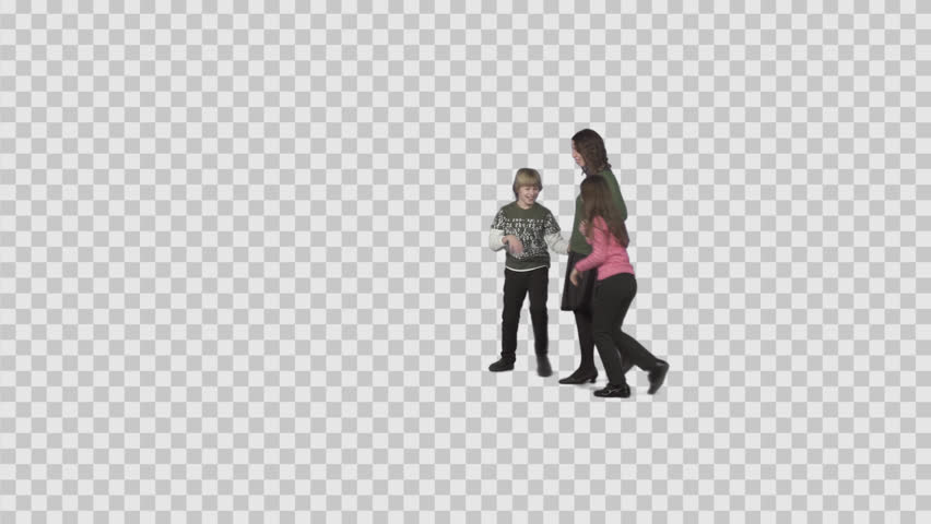 Little Children Png Hd - Woman With Two Children, Boy U0026 Girl, Teenagers, Playing Tag. Footage With, Transparent background PNG HD thumbnail