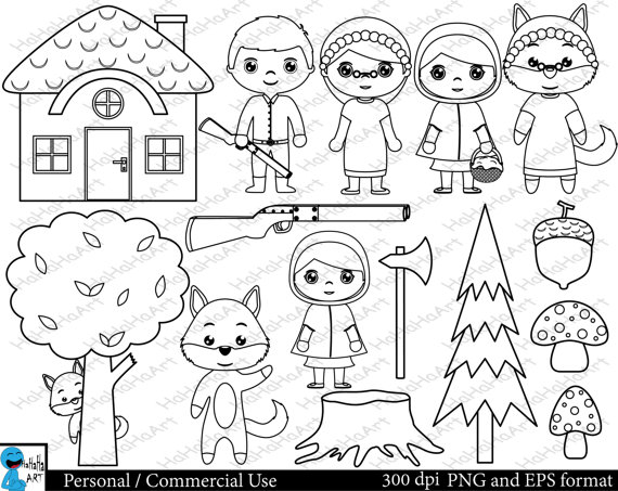 Little Red Riding Hood Png Black And White Hdpng.com 570 - Little Red Riding Hood Black And White, Transparent background PNG HD thumbnail