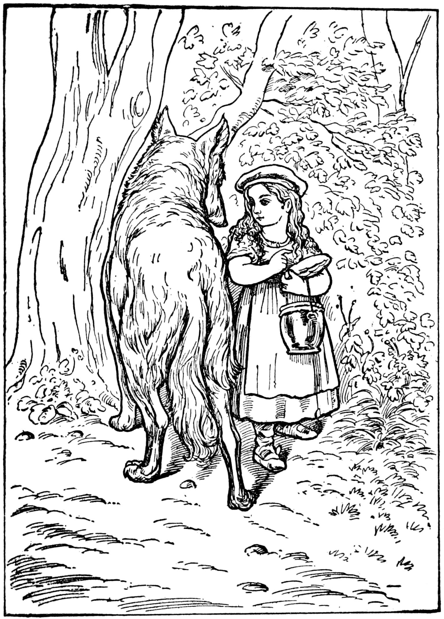 Little Red Riding Hood PNG Black And White - File:Little Red Riding