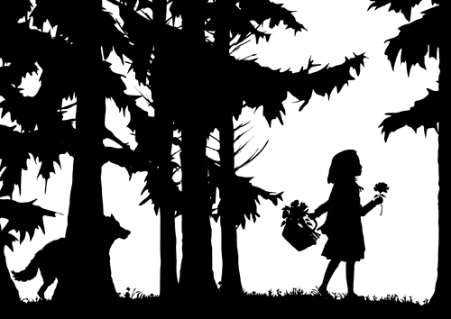 Little Red Riding Hood PNG Black And White - Little Red Riding Hood