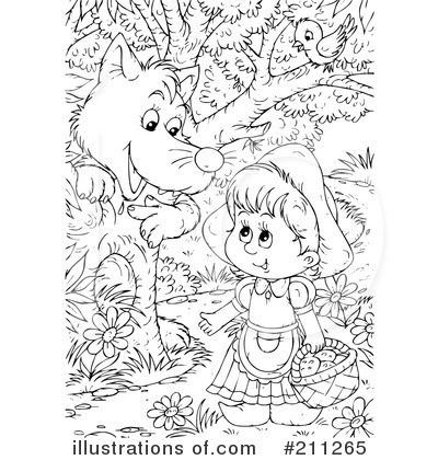 Little Red Riding Hood PNG Black And White - Royalty- (RF) Red 