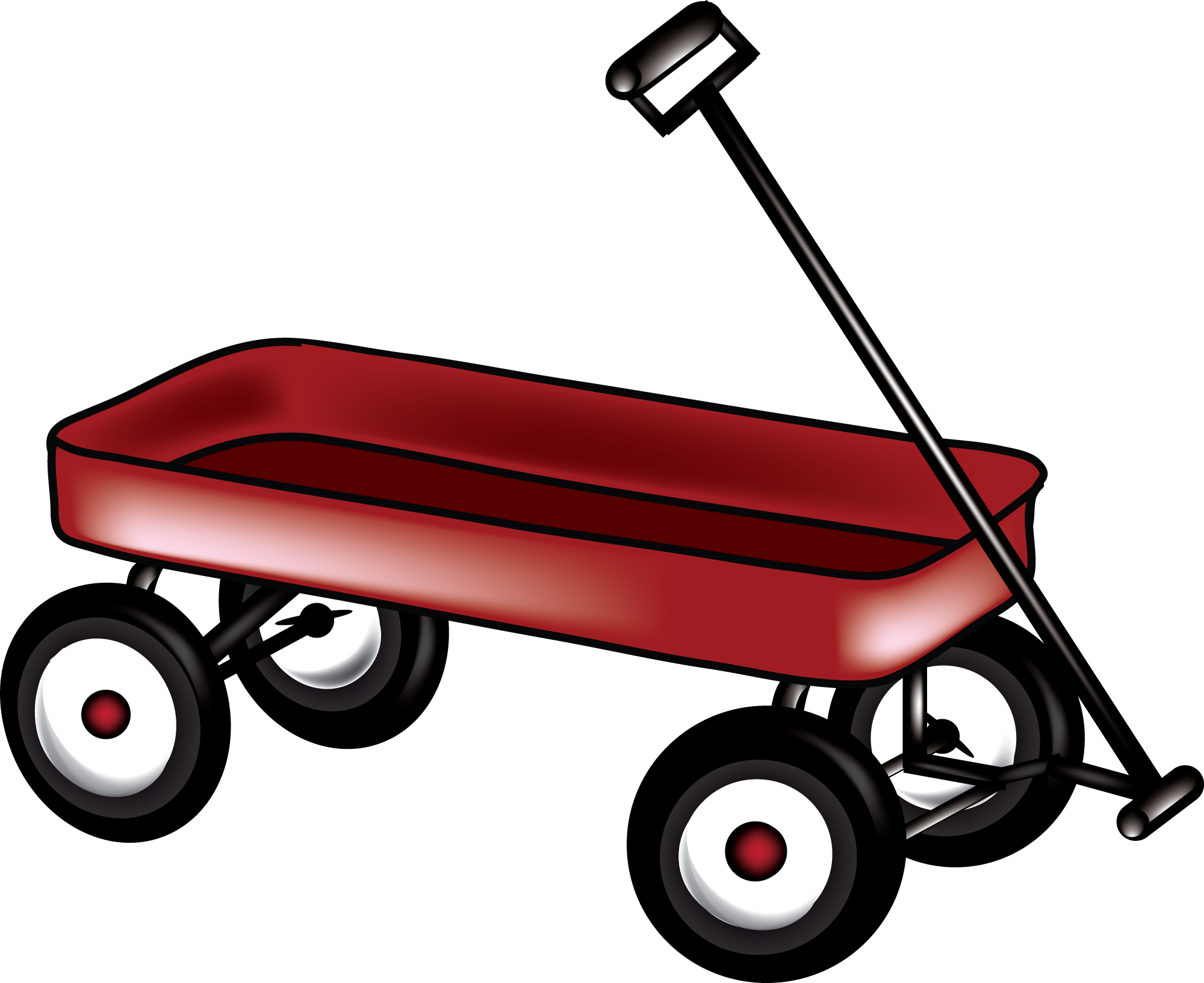 Little Red Wagon Clipart - Little Red Wagon, Transparent background PNG HD thumbnail