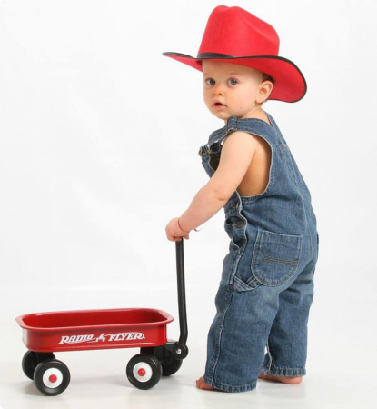 Red Wagon Boy - Little Red Wagon, Transparent background PNG HD thumbnail