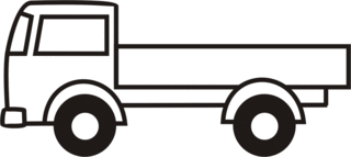 Lastwagen   Lastwagen, Auto, Lkw, Anlaut L, Ladefläche, Ladung, Transport - Lkw Schwarz Weiss, Transparent background PNG HD thumbnail